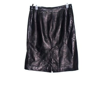 Siena Studio Black Leather Skirt Size 8